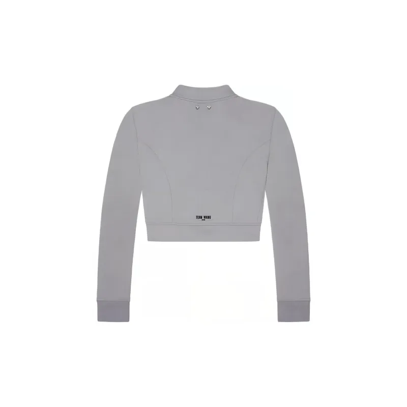 TEAM WANG Design Logo print Cropped Track Jacket-5