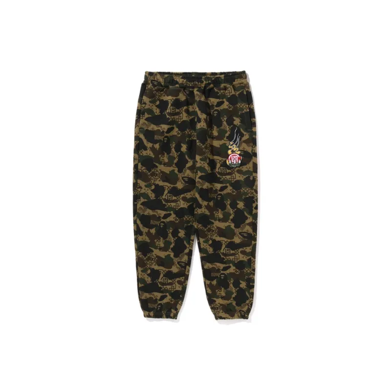 Bape X Clot Camo Logo Sweat Pants-0