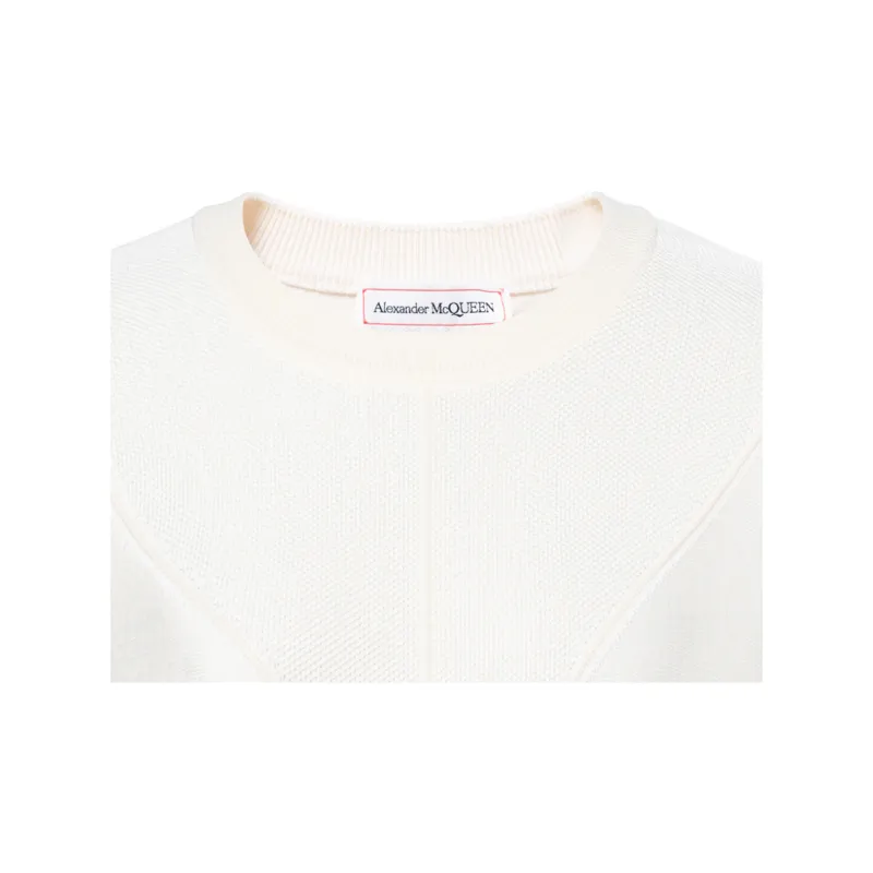 Alexander McQueen Long Sleeved Dresses Women's White-4