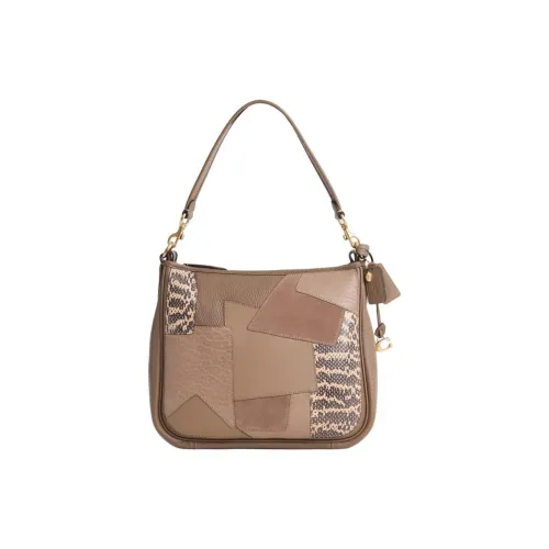 COACH Cary Pebble Leather Handbag, Shoulder Bag Women's Brass
