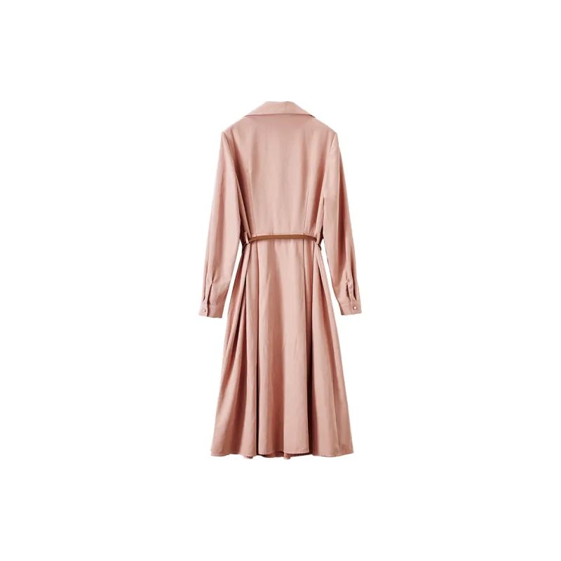 XIANGYING Long Sleeved Dresses Women's Pink-1
