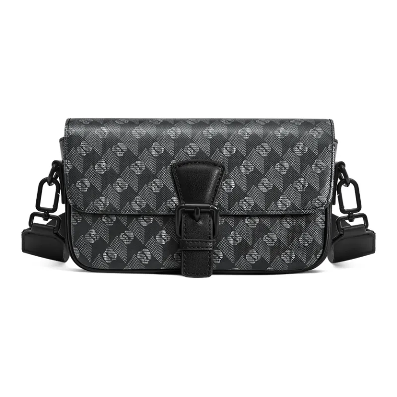 GUDI PVC Crossbody Bag Unisex Black-0