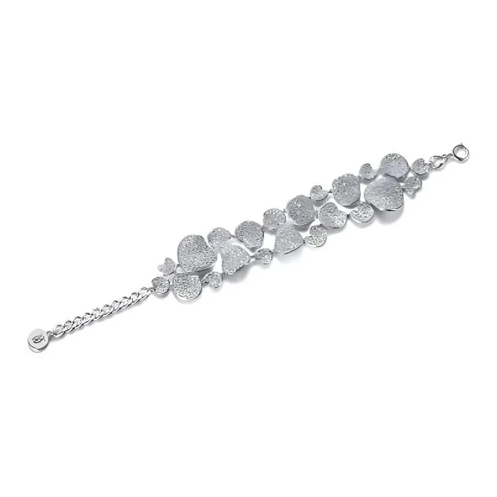 WEILAMANNI Brass Bracelets Unisex Silver-1