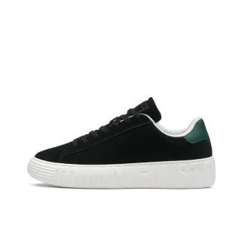 Tommy Hilfiger Tjm Suede Outsole Abrasion Resistant Low Top Skateboard Shoes Men's Black