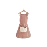 Straps Cotton-Linen Blend Stripes Handkerchief Princess Dress[Red]