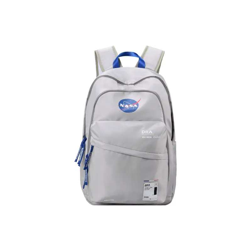 DRACONITE NASA Collaboration Polyester Students Backpack Unisex Gray-0