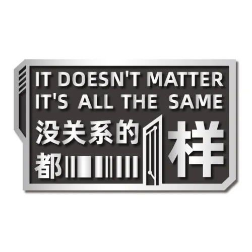 THREE-BODY Gold Quote Metal Zinc-Plated Distressed Creative Magnetic Text Creative Merch Anime / Games Fridge Magnets
