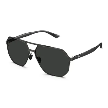 MOLSION TR/Memory Plastic Stainless Steel Aviator Sunglasses Men's Black
