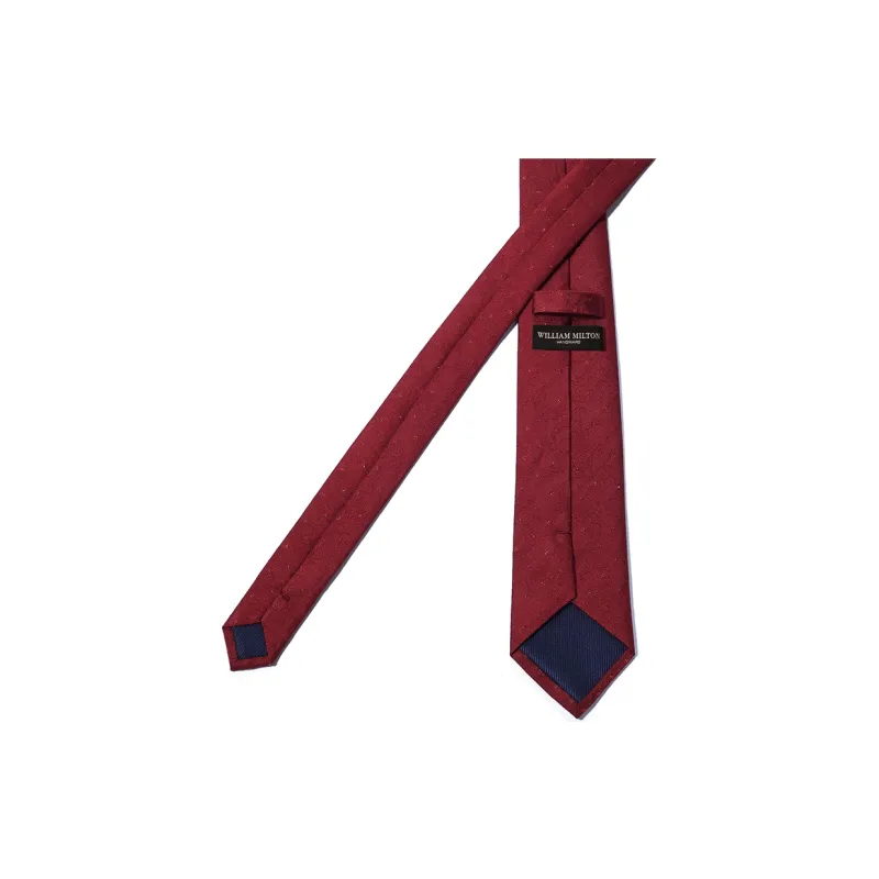 WILLIAM MILTON Mulberry Silk Ties Men's Burgundy Luxury Wedding Silk Premium Gift Box Set For The Groom-3