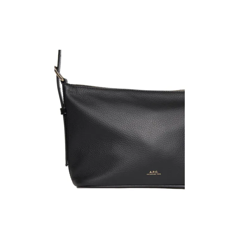A.P.C Leather Shoulder Bag Women's Black-4