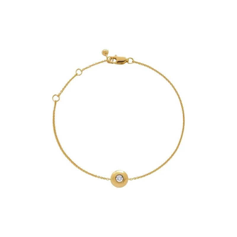 Monica Vinader 18kt Yellow Gold Vermeil April Birthstone Bracelet-0