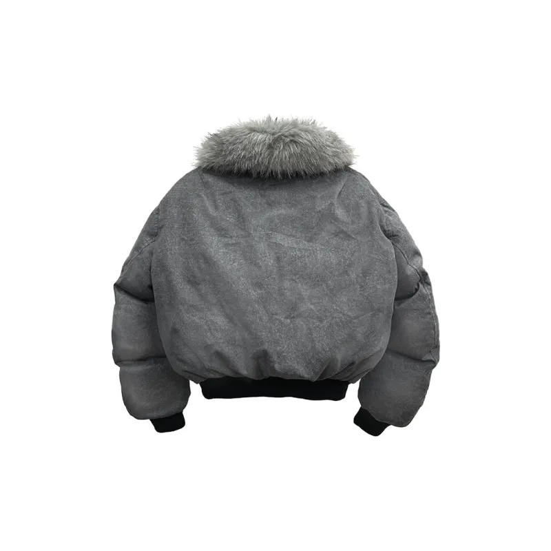 WANNA LAB Puffer Jacket Unisex Gray-1