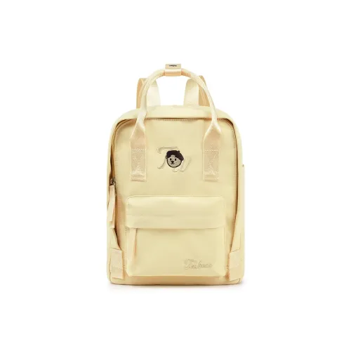 Teenie Weenie Fabric Backpack Unisex Cream Yellow/Sky Blue/Cherry Blossom Pink/Beige Apricot