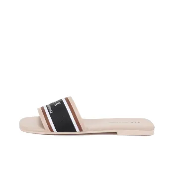 ARMANI EXCHANGEAE Slide Slippers Women's Beige/Black