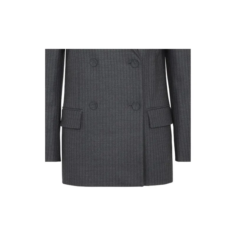 FENDI FW24 Business Suit Coat Women's Gray-4