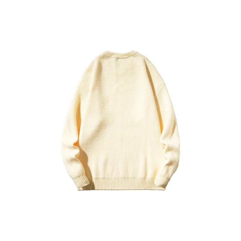 ZMOH Crew Neck Sweater Unisex Couple's-11