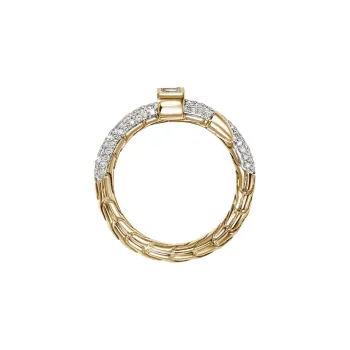 John Hardy 18kt Yellow Gold Spear Diamond Ring