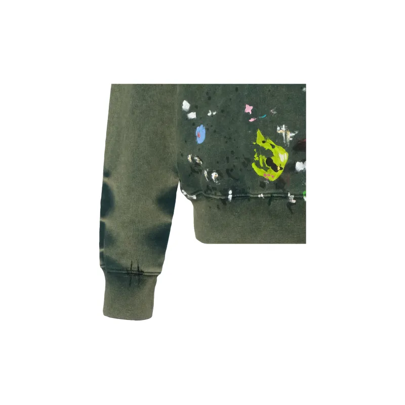 Lanvin X Gallery Dept. Logo Hoodie With A Worn Effect And Paint Marks-4