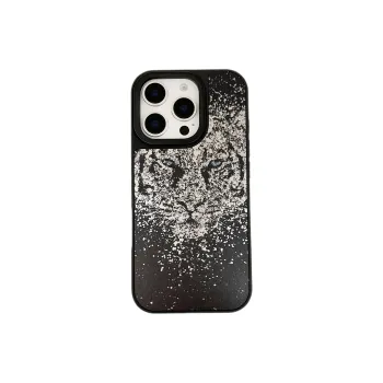 FAMUYA TPU Material Sparkling Tiger Phone Cases Compatible With IPhone 12/13/14/15/Pro/Mac Trendy Cool And Artistic