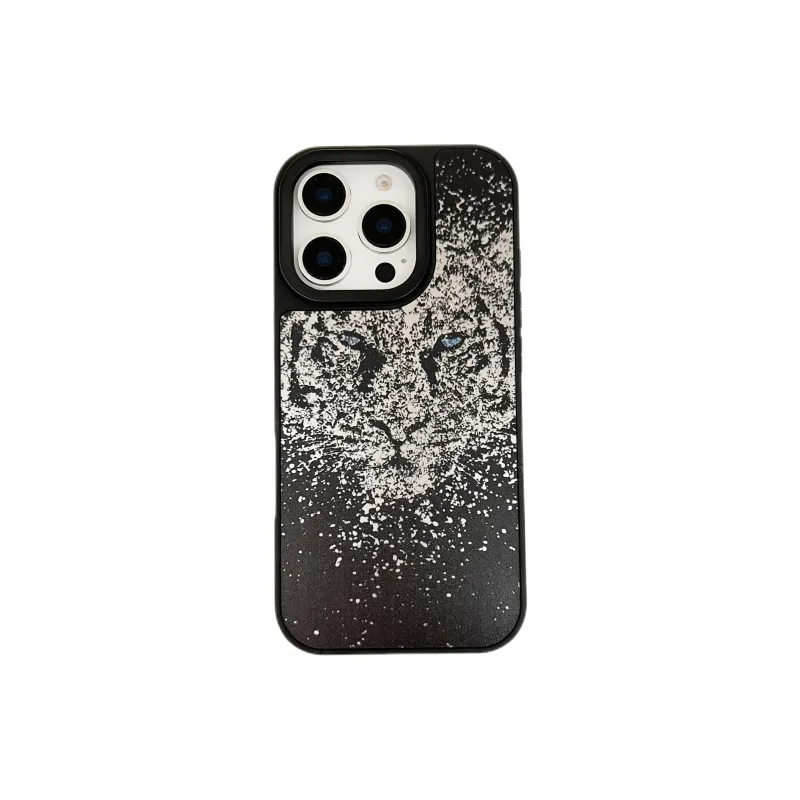 FAMUYA TPU Material Sparkling Tiger Phone Cases Compatible With IPhone 12/13/14/15/Pro/Mac Trendy Cool And Artistic-0