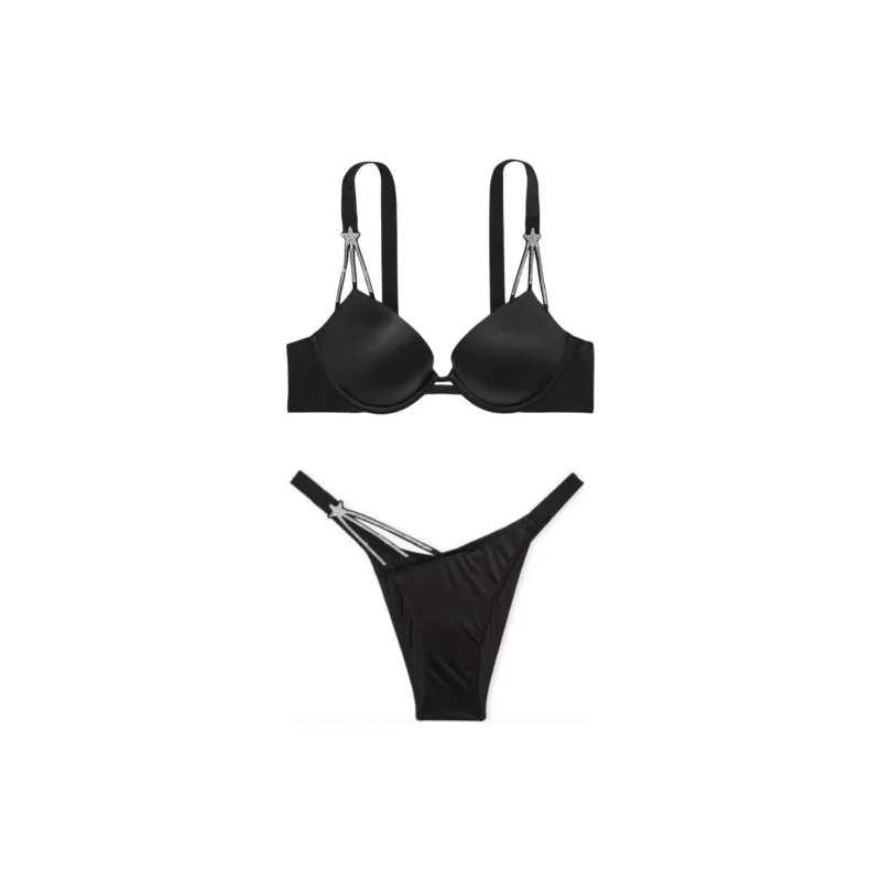 Victoria's Secret Underwear Set Women's Black-0