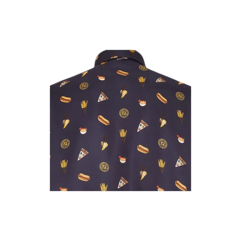 FENDI Shirts Men Blue-4