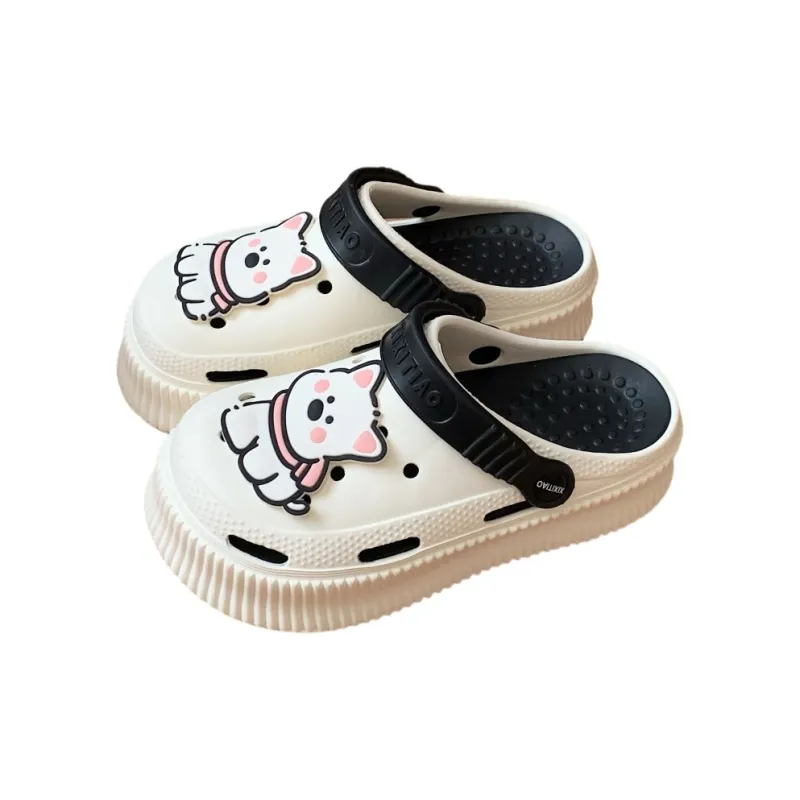 Thin Strips Slippers Women's, White+Egg Yolk-18
