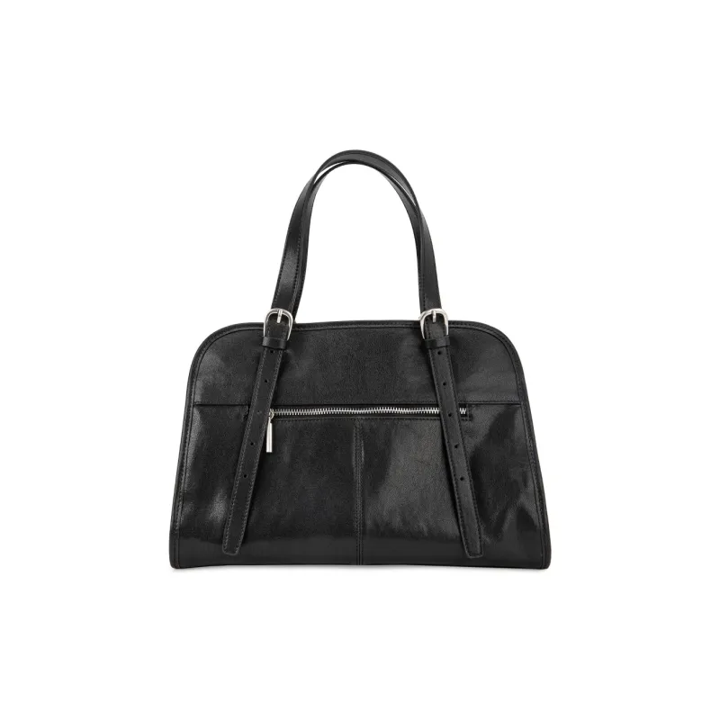 VENOF Top Grain Cow Leather Shoulder Bag Women's Vegetable Tanned Brown/Vegetable Tanned Black-13