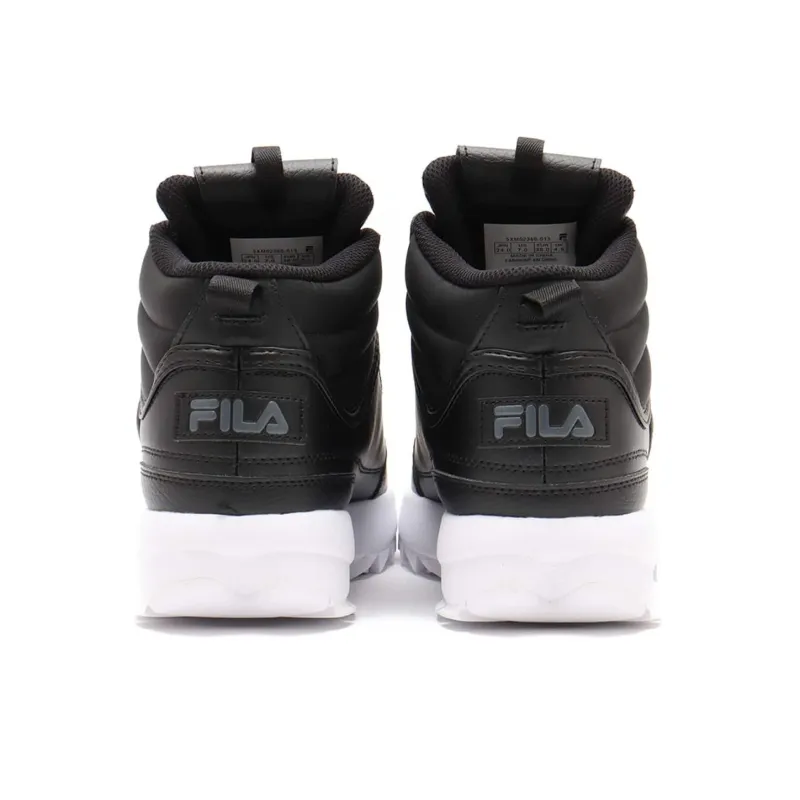 FILA Disruptor 2 Anti-Slip Wear-Resistant Mid-Top Casual Shoes Unisex Black-3