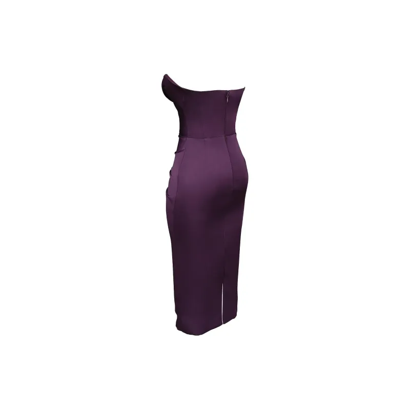 HOUSE OF CB Santana Sleeveless Dress Women's Grape/Grape-5