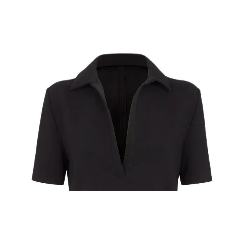 FENDI FW24 Short Sleeved Dresses Women's Black-5