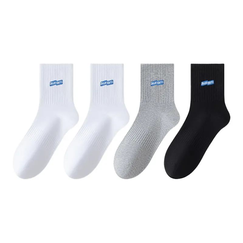 SHIWAJI Mid Calf Socks Men's 4 Pack-7