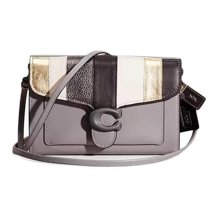 COACH Leather With Calfskin Clutch, Crossbody Bag, Shoulder Bag Trumpets Women's Tin With Granite-0