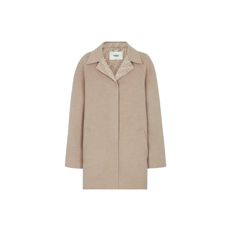 FENDI Long Sleeved Concealed Button Coat-4