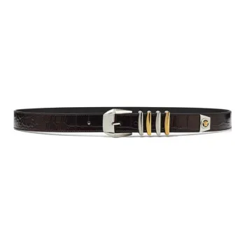 VERSACE Medusa Heritage Crocodile embossed Belt