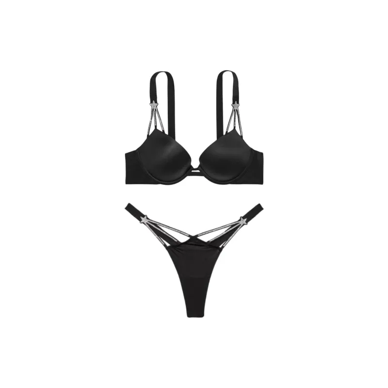 Victoria's Secret Underwear Set Women's Black-0