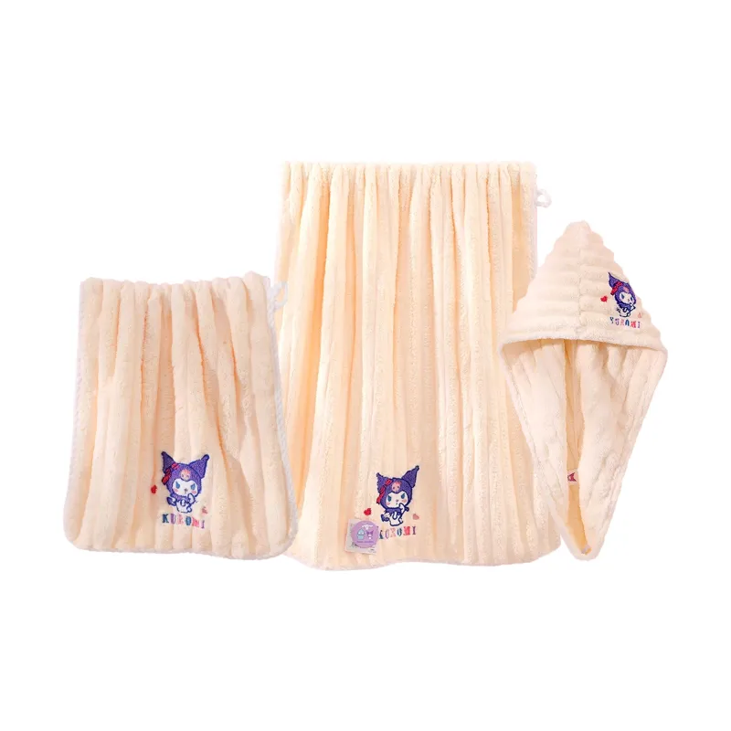 Sanrio Towel Bath Towel Hair Towel Three-Piece Set-8