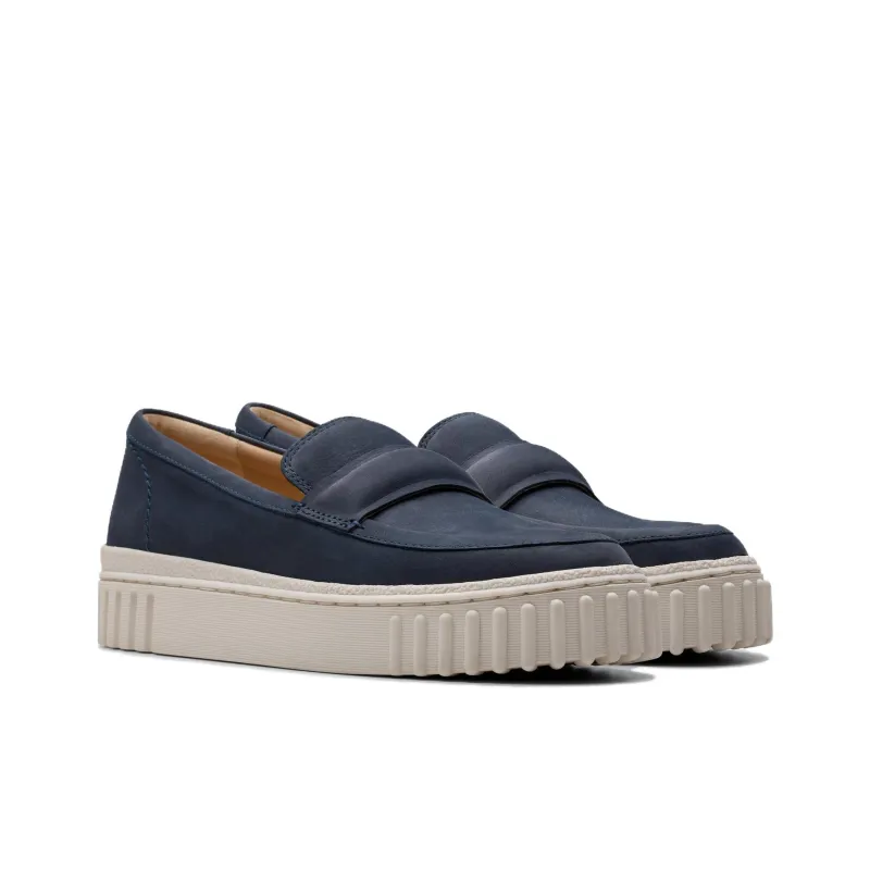 Clarks Mayhill Cove Loafers 3.5cm Women's Marine Blue-2