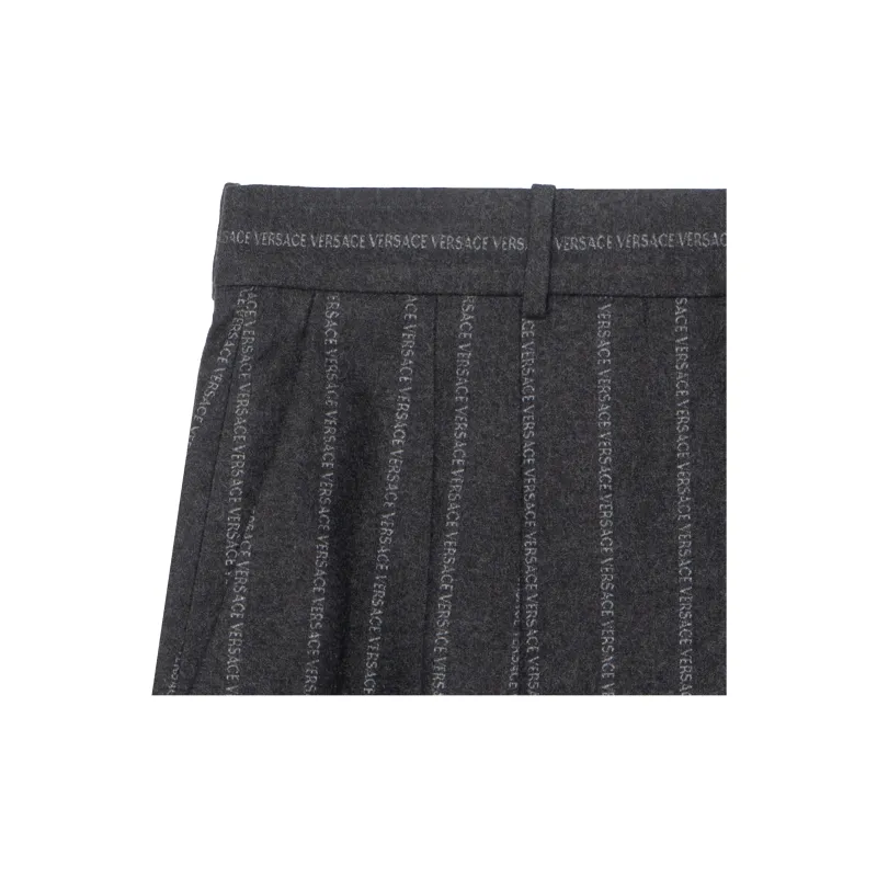 VERSACE Pinstripe Skirt 'Medium Grey'-7