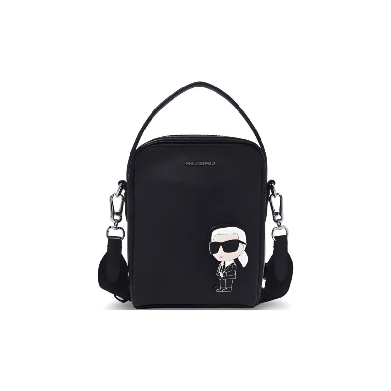 KARL LAGERFELD / Karl Lagerfeld Jeans Logo Plaque Zip Up Tote Bag-1