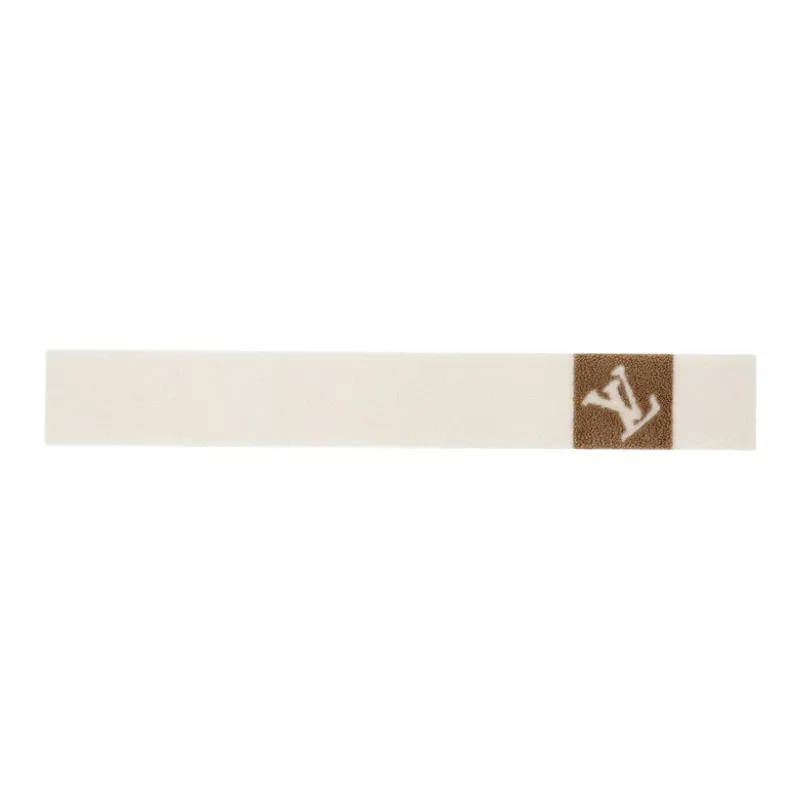 LOUIS VUITTON Sheared Wool Knit Scarves Women's White-2