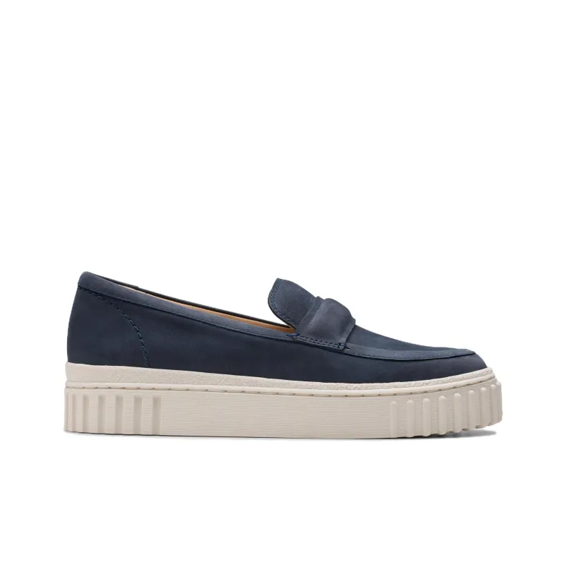 Clarks Mayhill Cove Loafers 3.5cm Women's Marine Blue-1