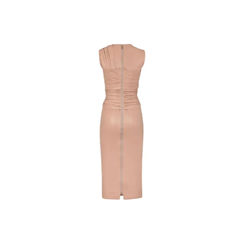 FENDI X Skims Leather Dress Ochre-1