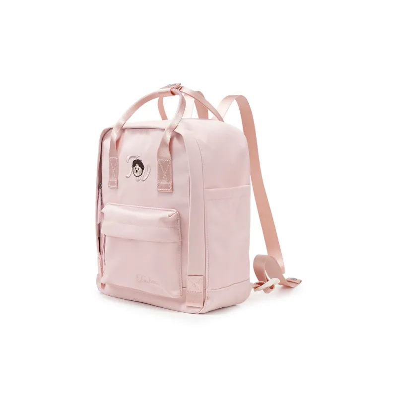 Teenie Weenie Fabric Backpack Unisex Cream Yellow/Sky Blue/Cherry Blossom Pink/Beige Apricot-9