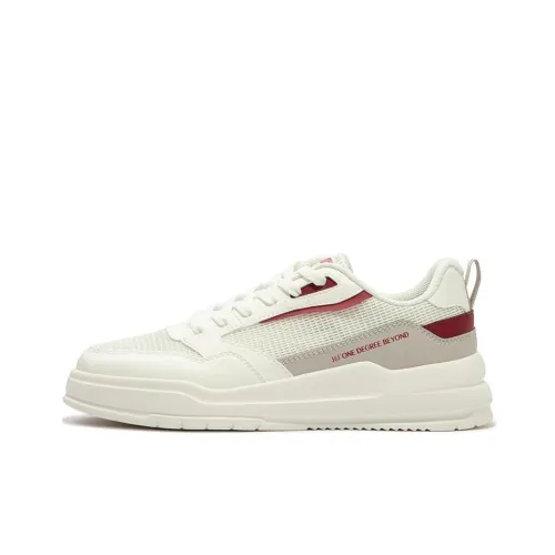 361° Lightweight Low Top Skateboard Shoes Men's White Beige Red