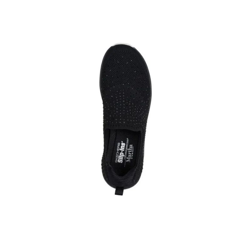 Martha Stewart x Skechers Slip Ins Anti-Slip Wear-Resistant Low-Top Casual Shoes Women's Black-3