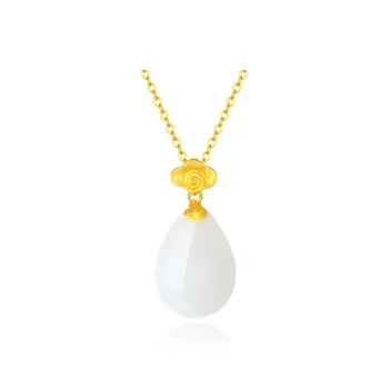 CHINA GOLD Hetian Jade Necklaces White Jade/Pale Greenish White Jade Women's