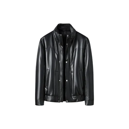 FORTEI Leather Jacket Men's Black