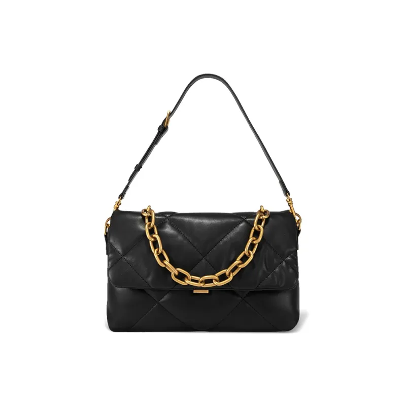 CLEVER& KETCH PU Shoulder Bag Shoulder Bag Medium Size Women's Coffee/Black/Ecru-2