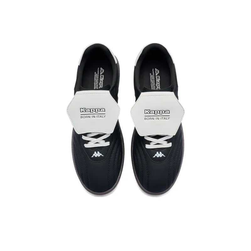 Kappa Back to Back Anti Slip Wear Resistant Low Top Skateboard Shoes Unisex Black White-3
